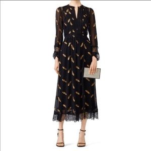 The kooples black midi lace dress